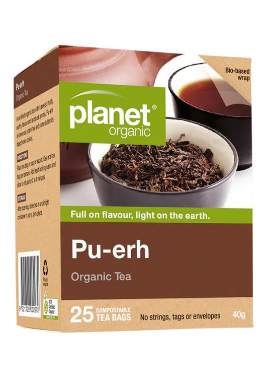 Planet Organic Org Pu'erh Tea X 25 Tea Bags
