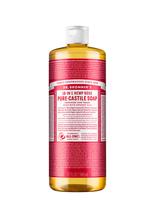 Dr. Bronners Pure Castile Liq Magic Soap Rose 946ml
