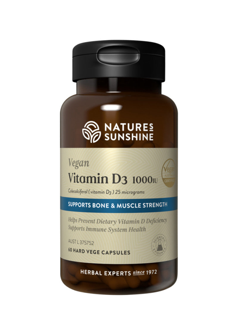 Nature's Sunshine Vegan Vitamin D3 1000IU 60vc