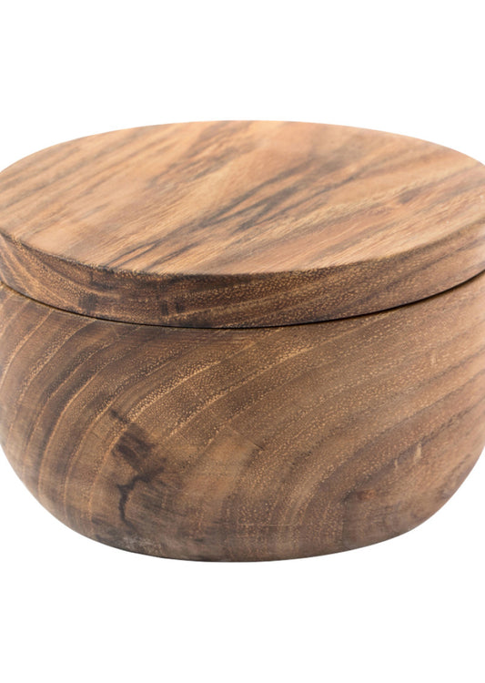 Salt Of The Earth Wood Salt Box Acacia Empty