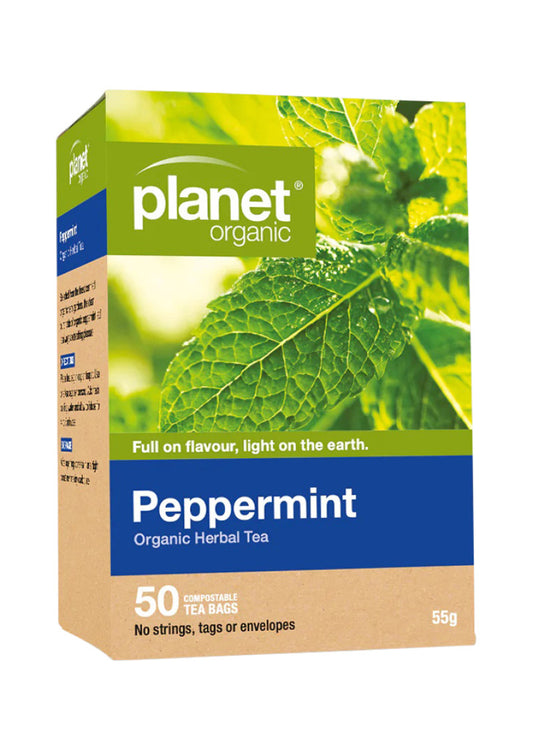 Planet Organic Org Peppermint Herbal Tea X 50 Tea Bags