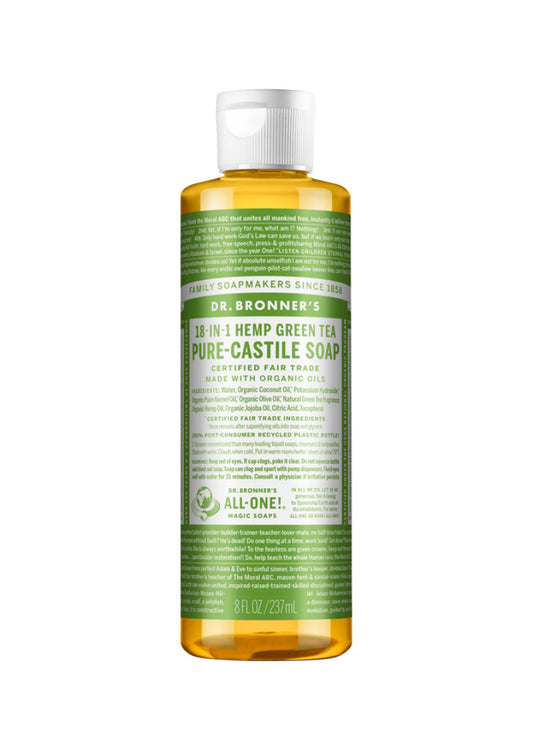 Dr. Bronners Pure Castile Liq Magic Soap Green Tea 237ml
