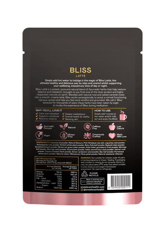 One Eleven Bliss Latte Rose Salted Caramel 220g