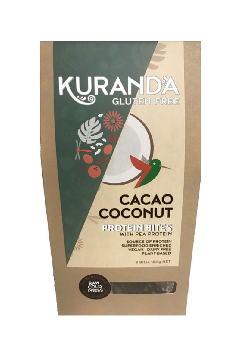 Kuranda Glut Free Protein Bites Cacao Coconut 20g X 9