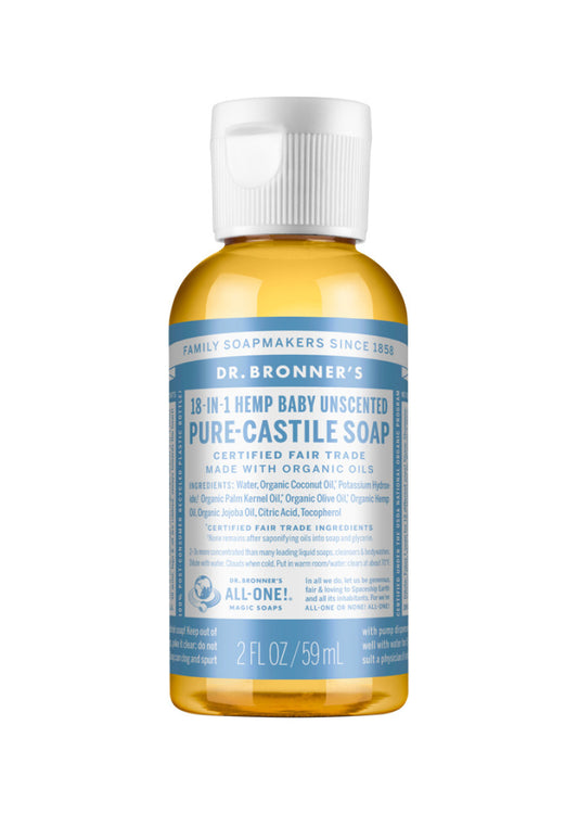 Dr. Bronners Pure Castile Liq Magic Soap Baby Unscent 59ml