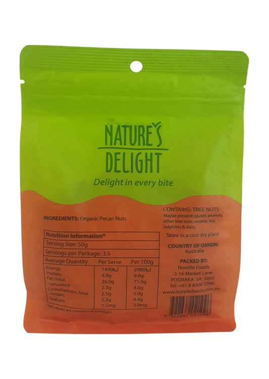 Natures Delight Organic Pecan Nuts 175g