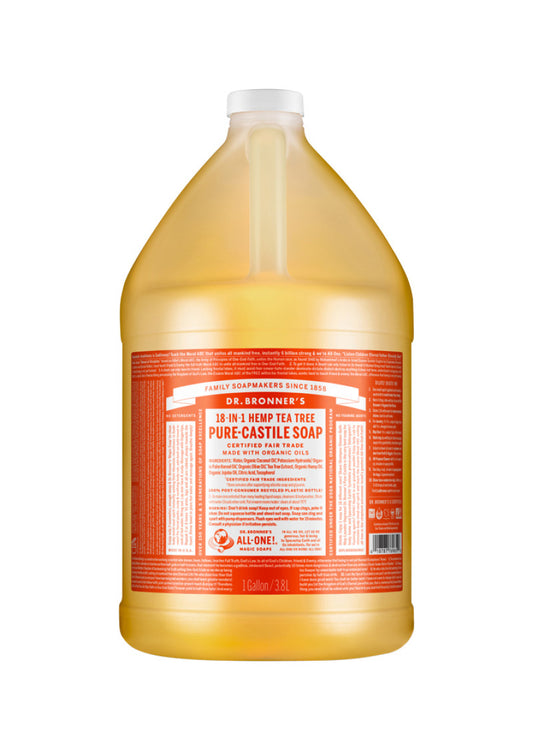 Dr. Bronners Pure Castile Liq Magic Soap Tea Tree 3.78l