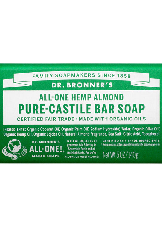 Dr Bronners Magic Bar Soap Almond 140g