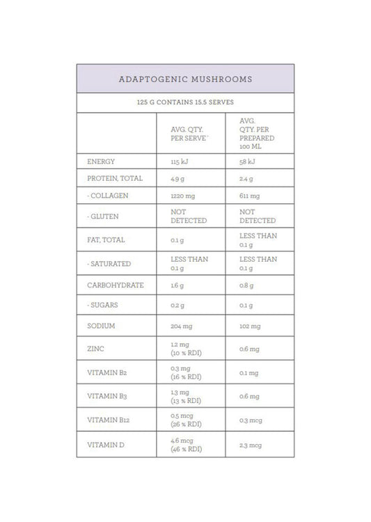 Nutra Organics Bone Broth Beef Adaptogenic Mushrooms 125g