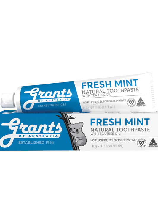Grants Toothpaste Fresh Mint W Tea Tree Oil 110g