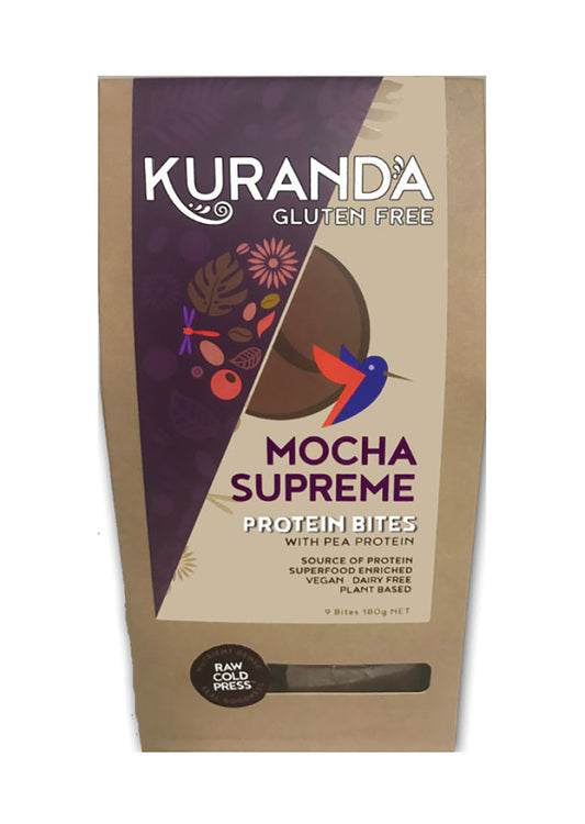 Kuranda Glut Free Protein Bites Mocha Supreme 20g X 9
