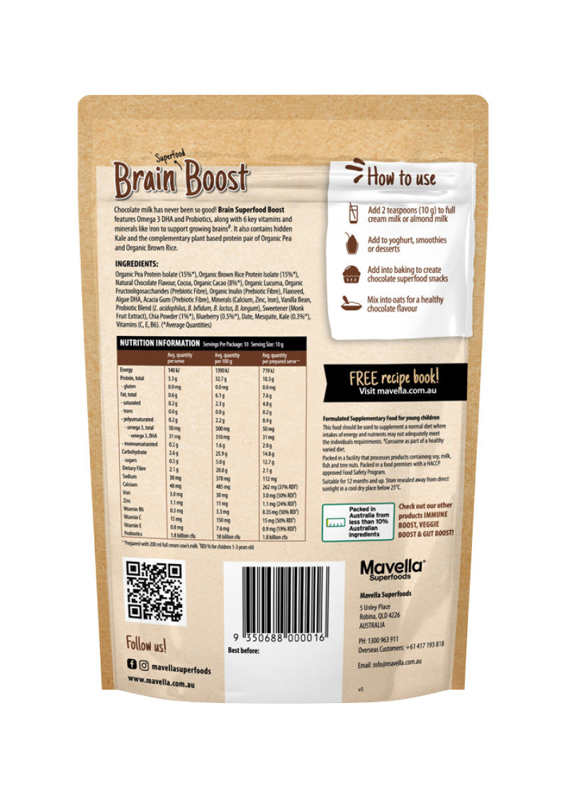 Mavella Superfoods Brain Superfood Smoothie Boost Cacao 100g