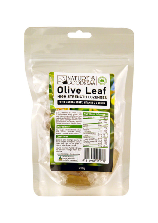 Nat Goodness Olive Leaf (high Strength) Lozenges 200g