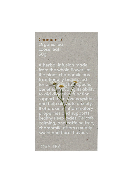 Love Tea Organic Chamomile Loose Leaf 50g