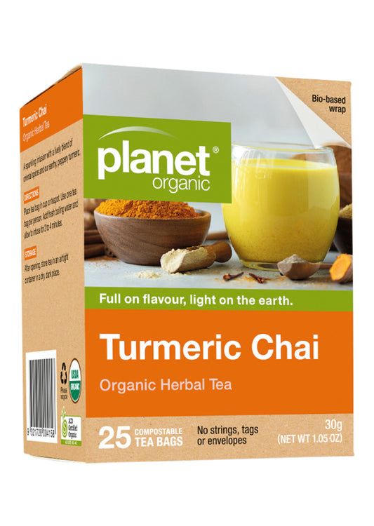 Planet Organic Org Turmeric Chai Herbal Tea X 25 Tea Bags