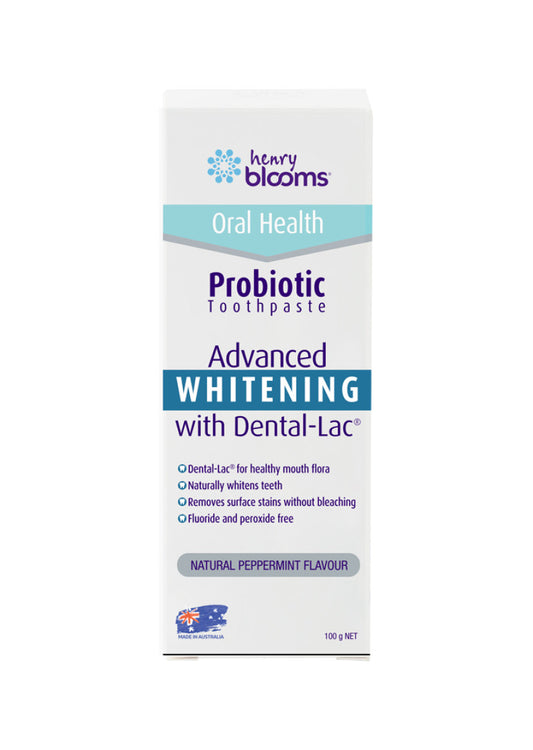 H.blooms Oral Health Probiotic Toothpst Adv White P'mint 100g