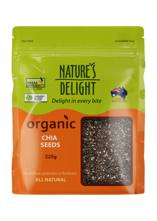 Natures Delight Organic Chia Seeds 225g