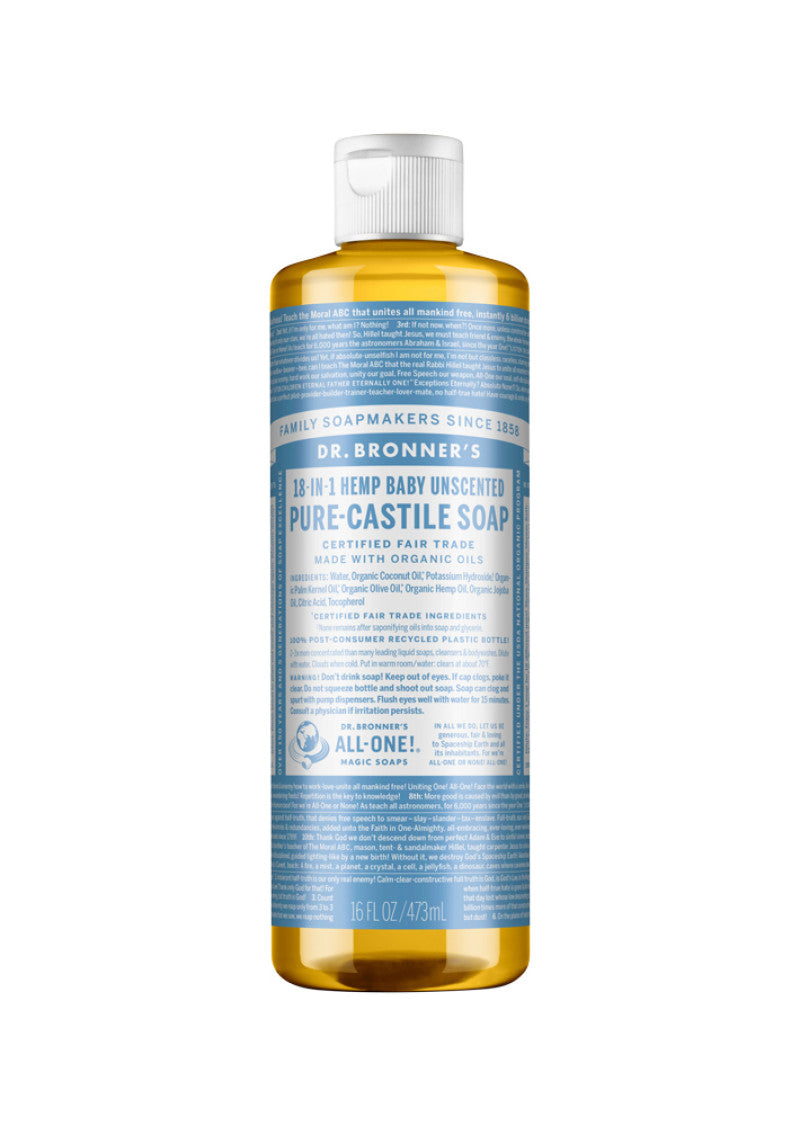 Dr. Bronners Pure Castile Liq Magic Soap Baby Unscent 473ml