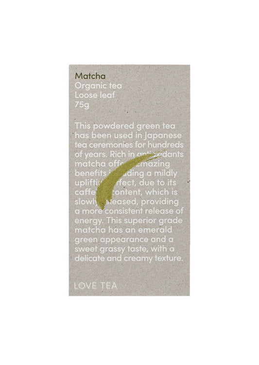 Love Tea Organic Matcha Loose Leaf 75g