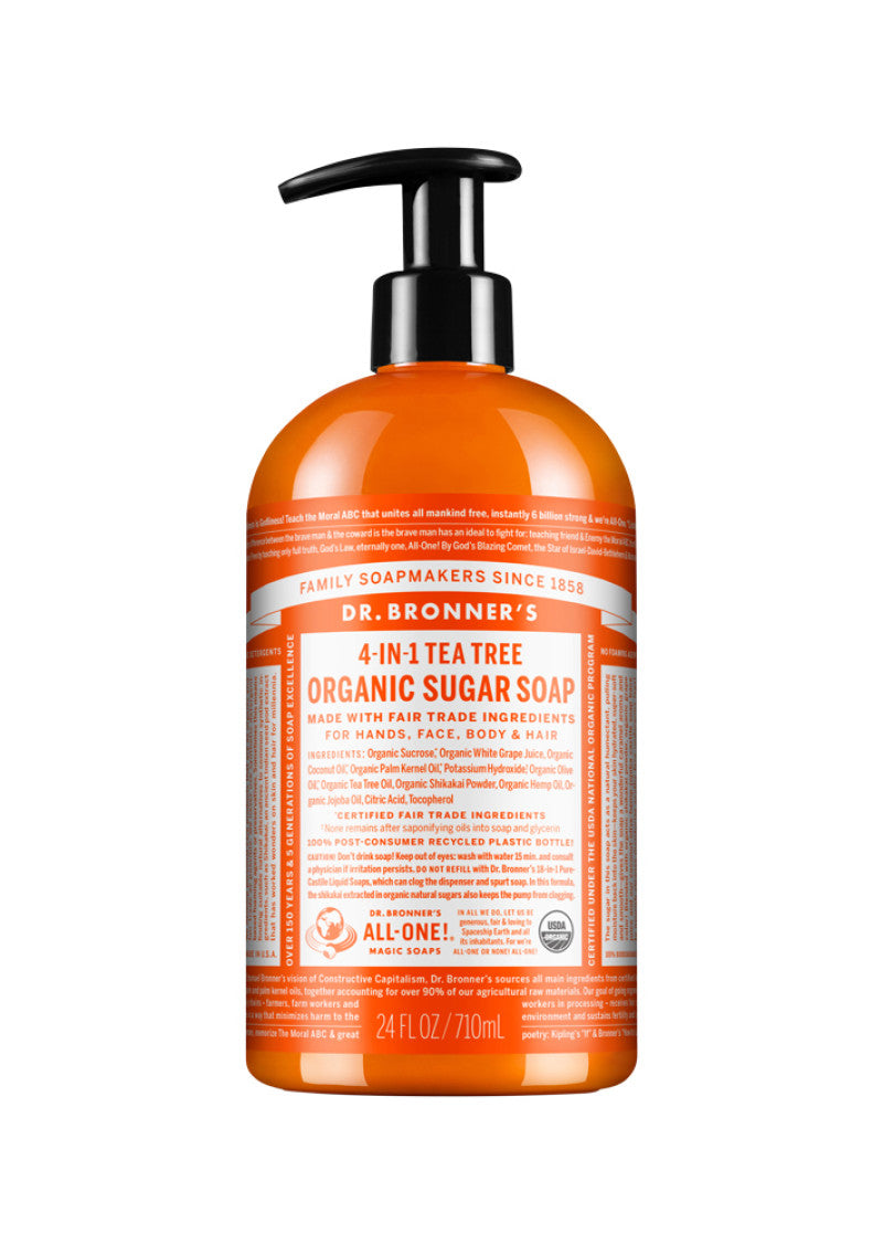 Dr. Bronner's Organic Sugar Soap Tea Tree (pump) 710ml