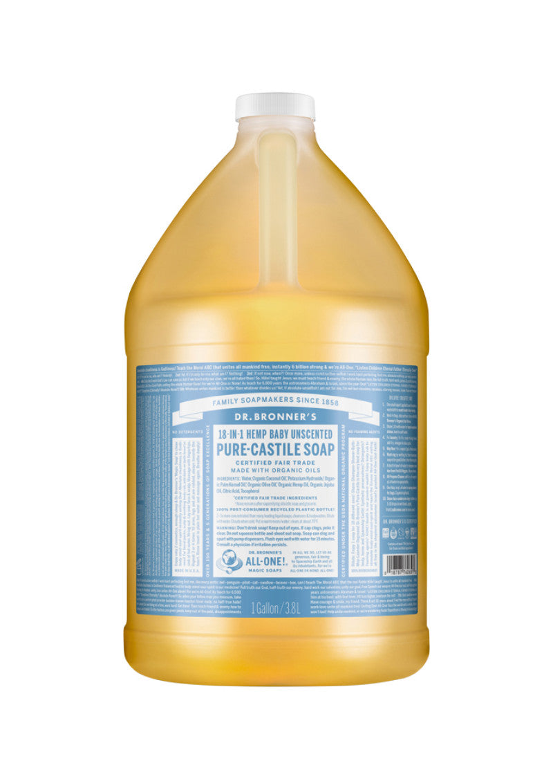 Dr. Bronners Pure Castile Liq Magic Soap Baby Unscent 3.78l