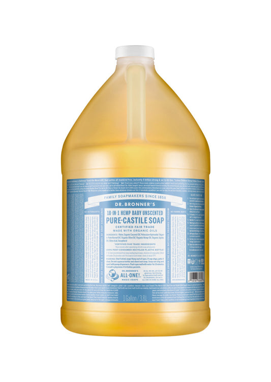Dr. Bronners Pure Castile Liq Magic Soap Baby Unscent 3.78l