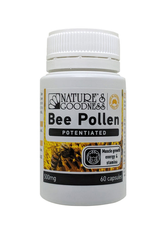 Nat Goodness Bee Pollen Potentiated 500mg 60c