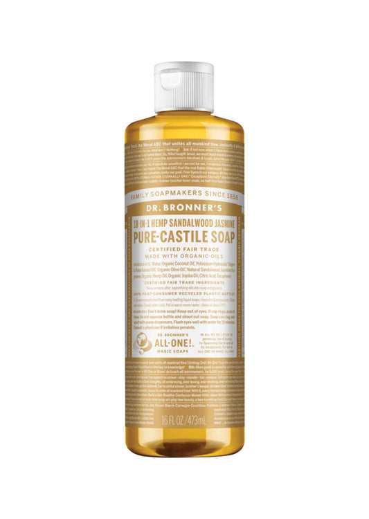 Dr. Bronners Pure Castile Liq Magic Soap Sandalw Jasm 473ml