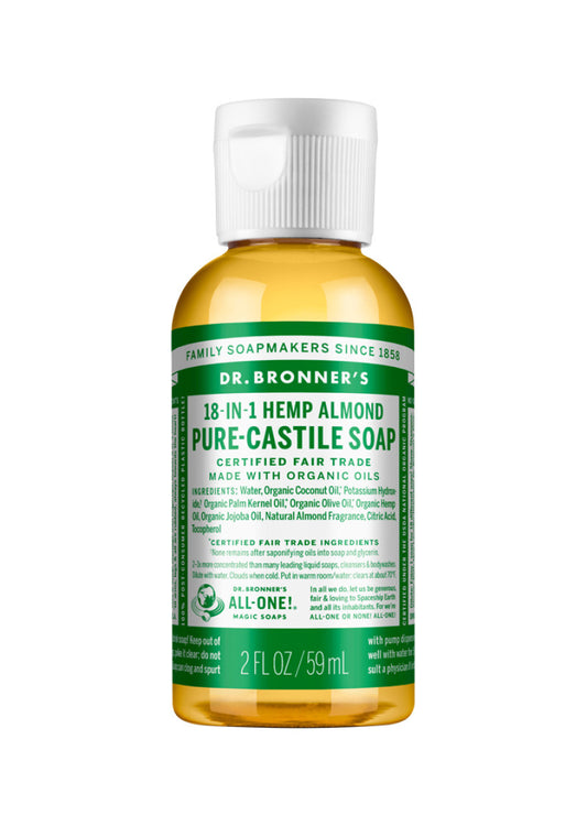 Dr. Bronner's Pure Castile Liq Magic Soap Almond 59ml
