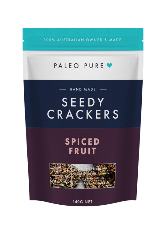 Paleo Pure Seedy Crackers Spiced Fruit 140g