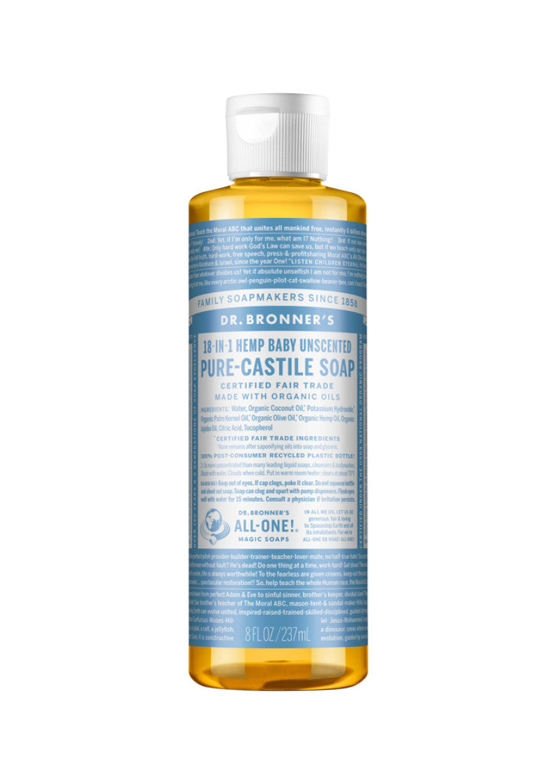Dr. Bronners Pure Castile Liq Magic Soap Baby Unscent 237ml