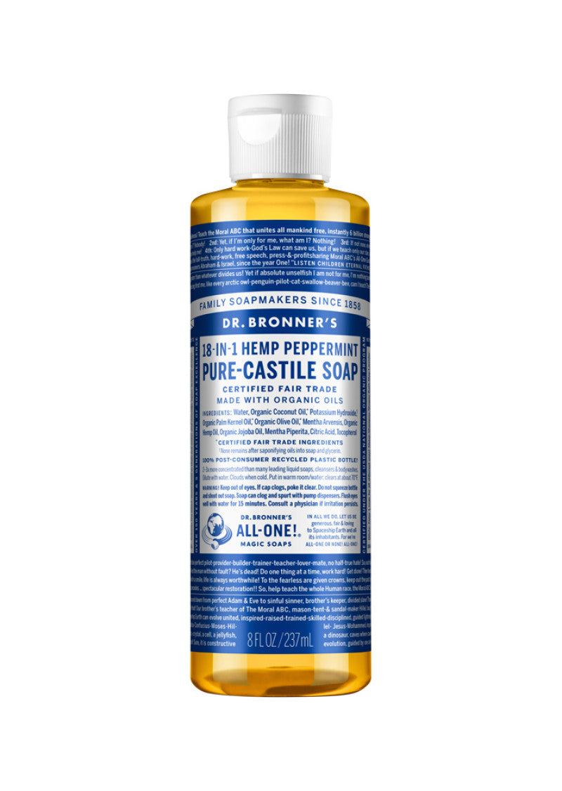 Dr. Bronners Pure Castile Liq Magic Soap Peppermint 237ml