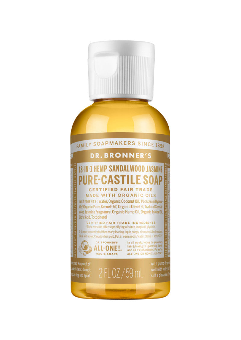 Dr. Bronners Pure Castile Liq Magic Soap Sandalw Jasm 59ml