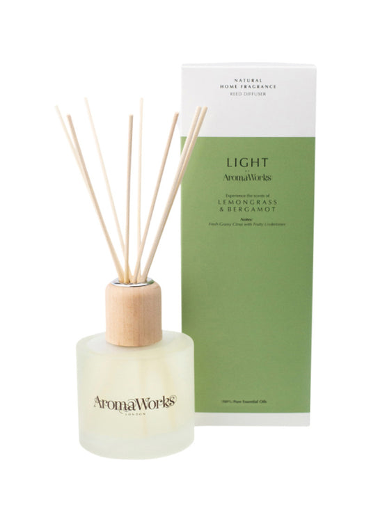 Aromaworks Light Reed Diffuser Lemongrass And Bergamot 200ml