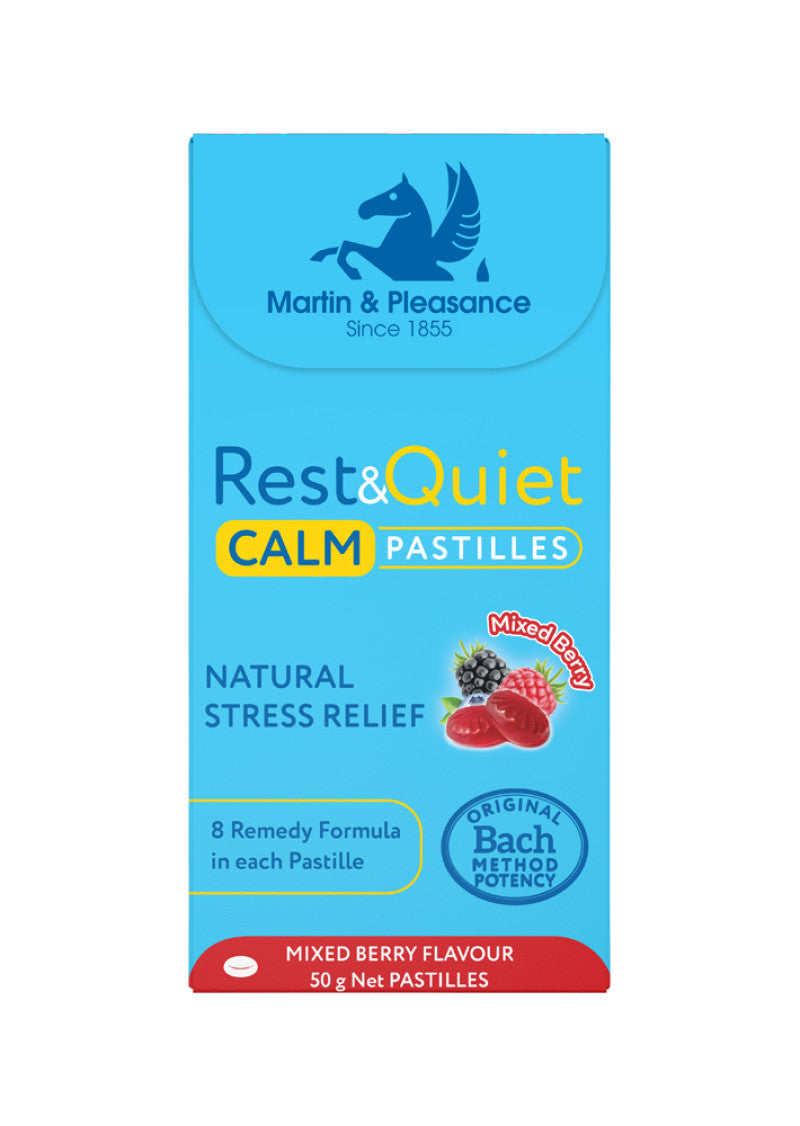 Martin Pleasance Rest & Quiet Stress Pastilles Mix Berry 50g