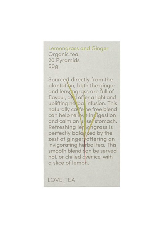 Love Tea Organic Lemongrass And Ginger X 20 Pyramids