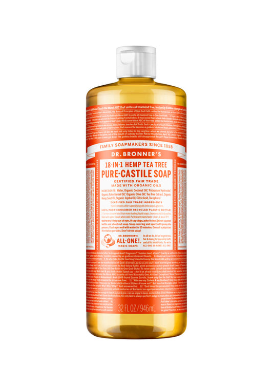 Dr. Bronners Pure Castile Liq Magic Soap Tea Tree 946ml