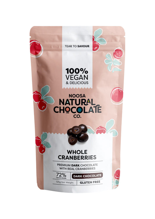Noosa Natural Dark Chocolate Whole Cranberries 125g