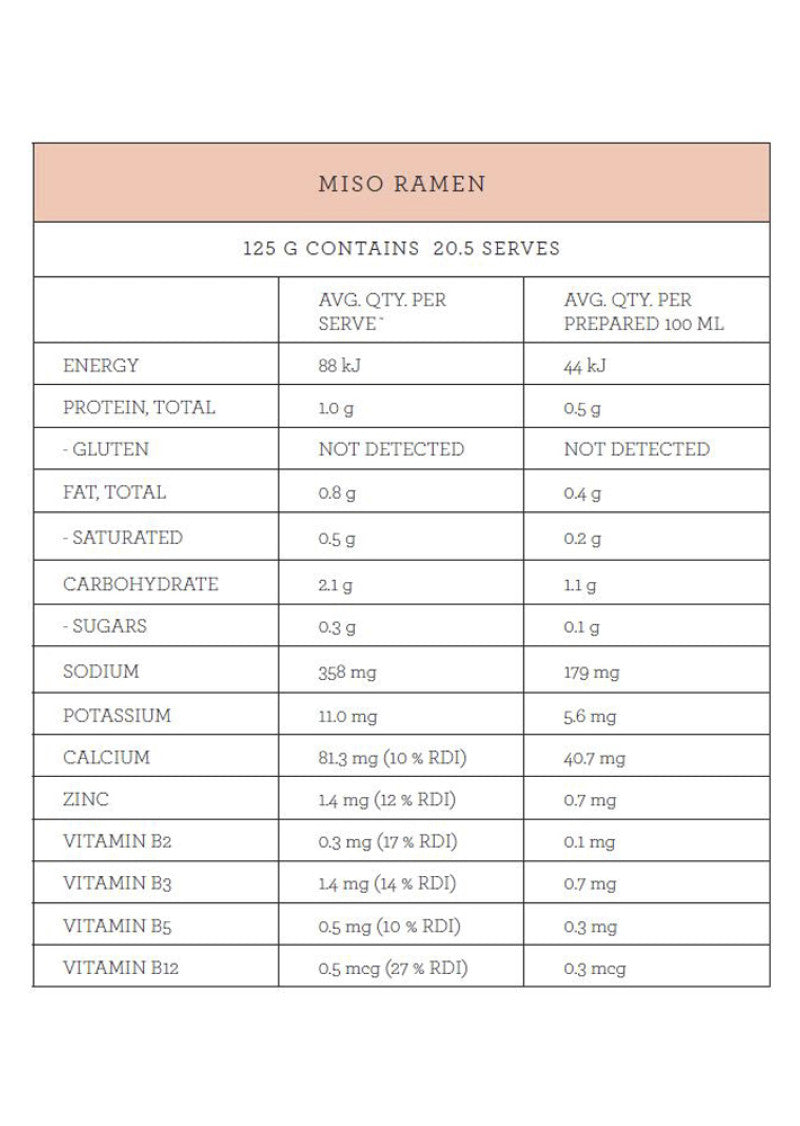 Nutra Organics Broth Vegetable Miso Ramen 125g