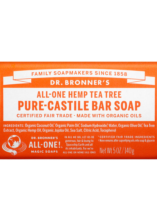Dr Bronners Magic Bar Soap Tea Tree 140g