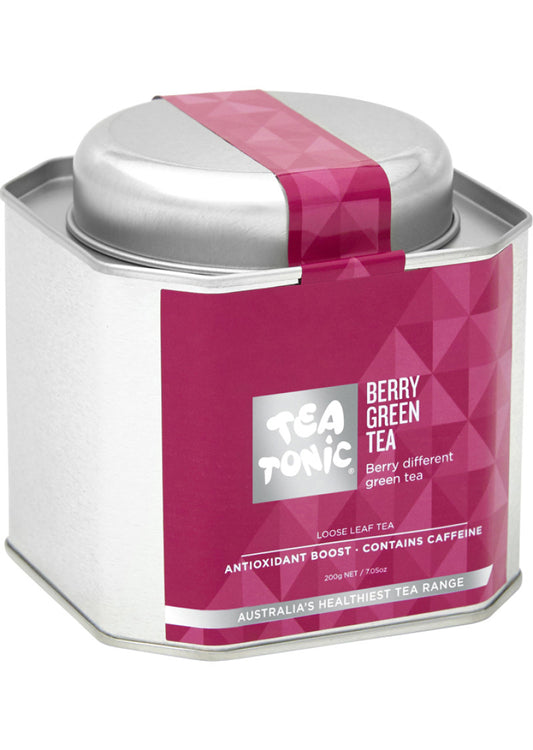 Tea Tonic Berry Green Tea Caddy Tin 200g