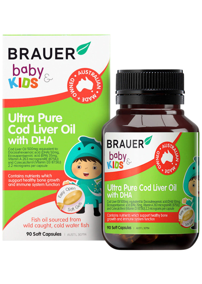 Nuchev Baby Kids Ultra Pure Cod Liver Oil With Dha 90c