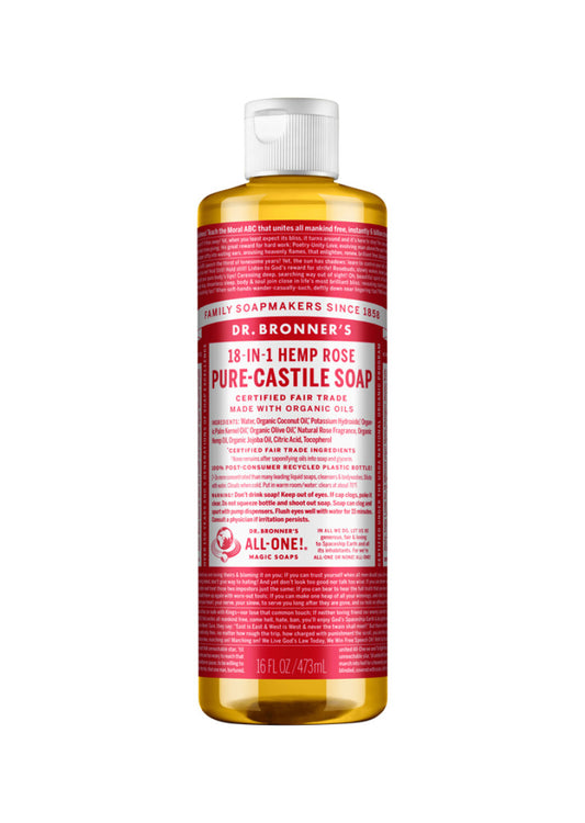 Dr. Bronners Pure Castile Liq Magic Soap Rose 473ml