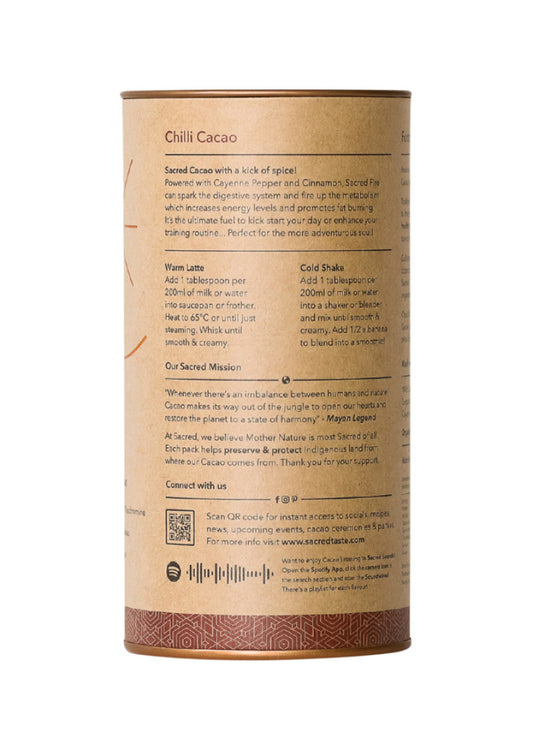 Sacred Taste Org Drinking Cacao (Chilli Cacao) Fire 250g