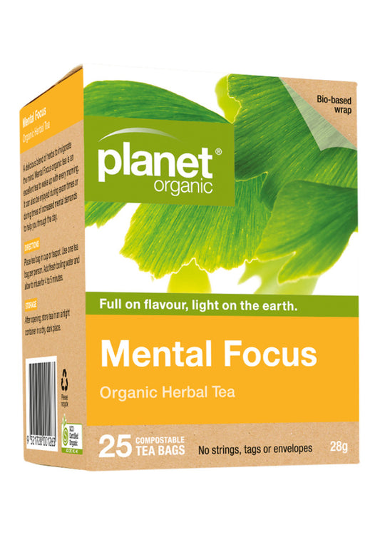 Planet Organic Org Mental Focus Herbal Tea X 25 Tea Bags