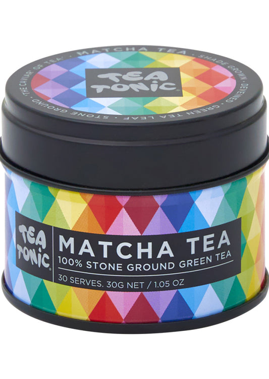 Tea Tonic Org Matcha Green Tea Peach Tin 30g