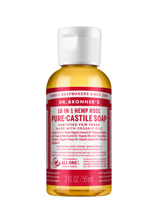 Dr. Bronners Pure Castile Liq Magic Soap Rose 59ml