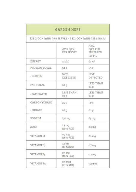 Nutra Organics Bone Broth Chicken Garden Herb 125g