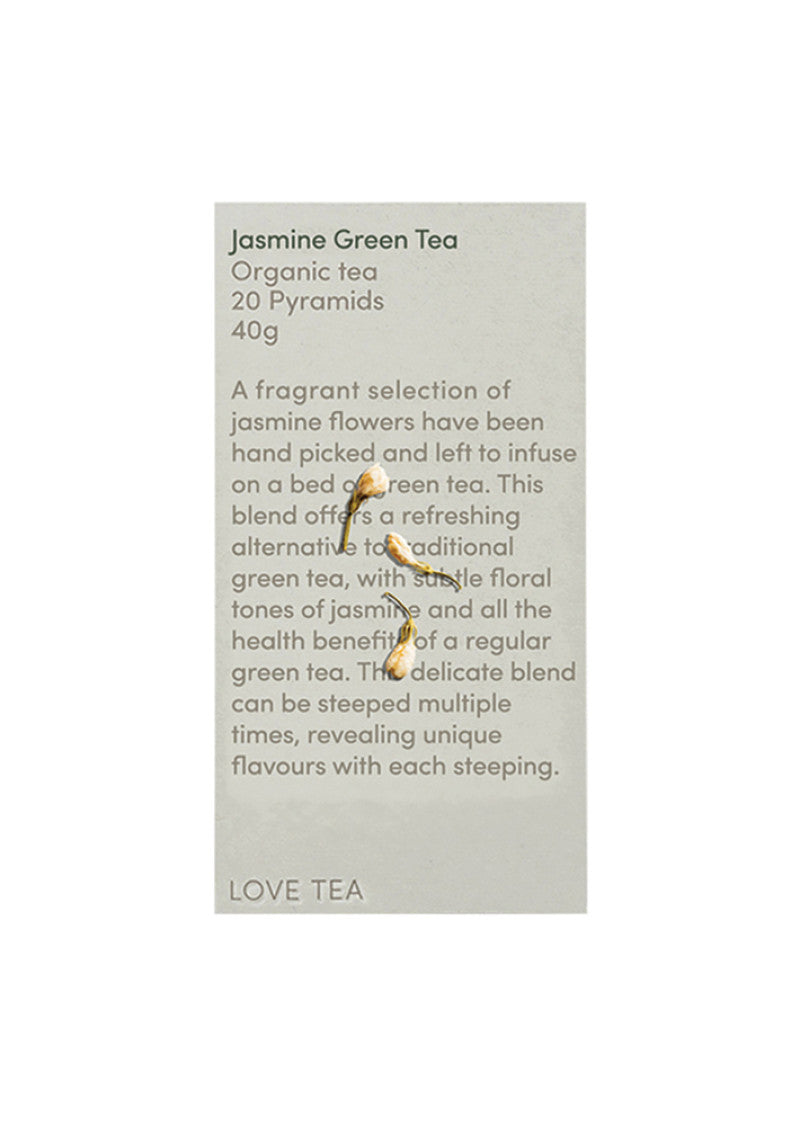 Love Tea Organic Jasmine Green Tea X 20 Pyramids