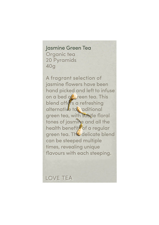 Love Tea Organic Jasmine Green Tea X 20 Pyramids